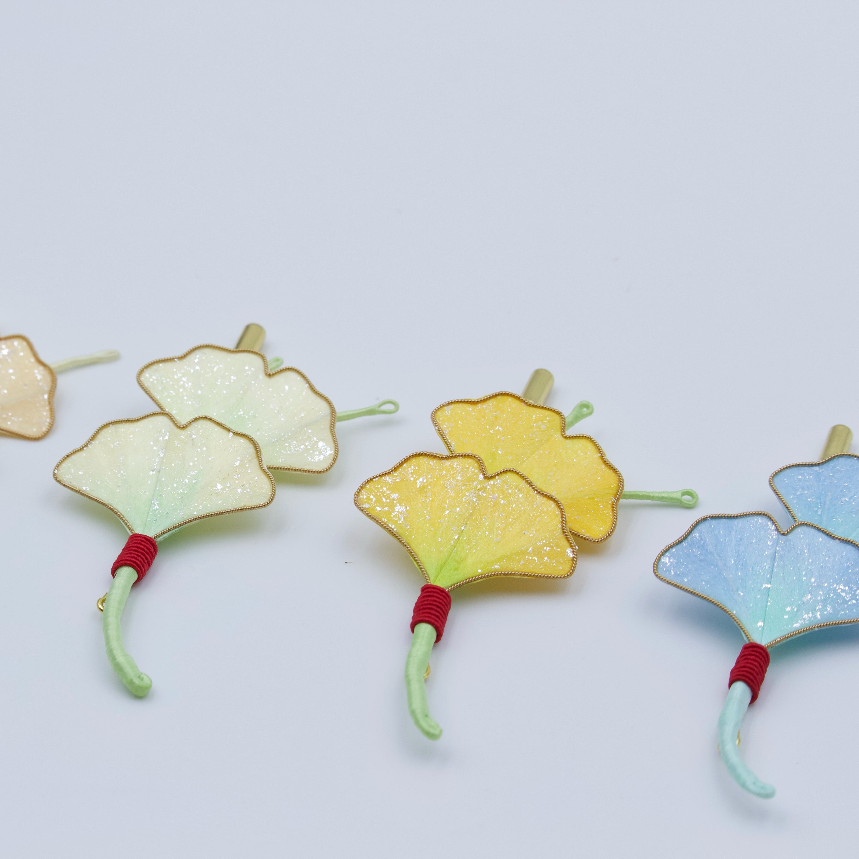 Fan of Time - Ronghua Ginkgo Leaf Brooch